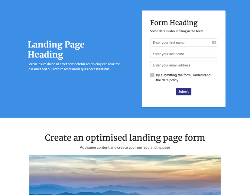 Example Landing Page