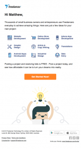 B2B Email Marketing Campaign - Freelancer: Highlight the full range of your services